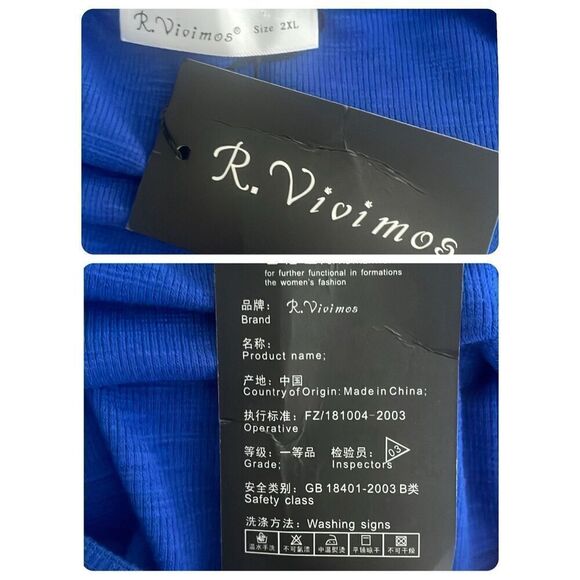 NEW Tie Waist Balloon Sleeve Textured Knit Dress Cobalt Blue 2XL - Picture 7 of 11